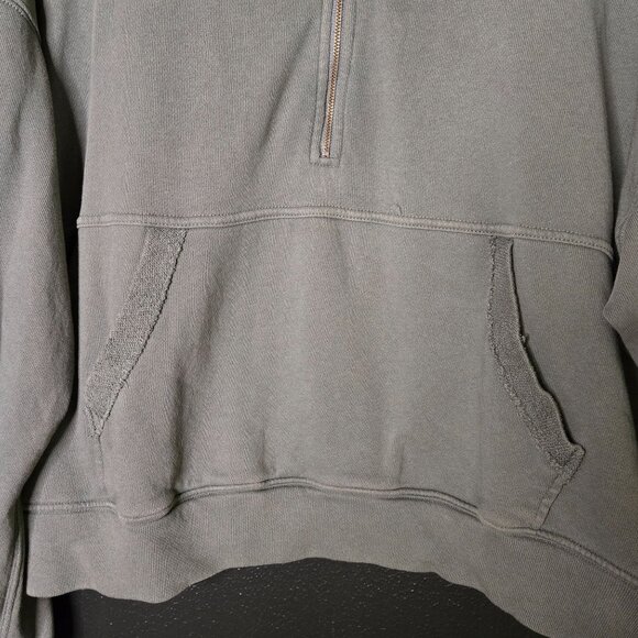 Aerie Women's M Grey Half-Zip Pullover Sweatshirt - Picture 4 of 10